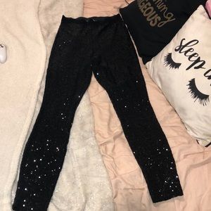bb dakota black sequin leggings
